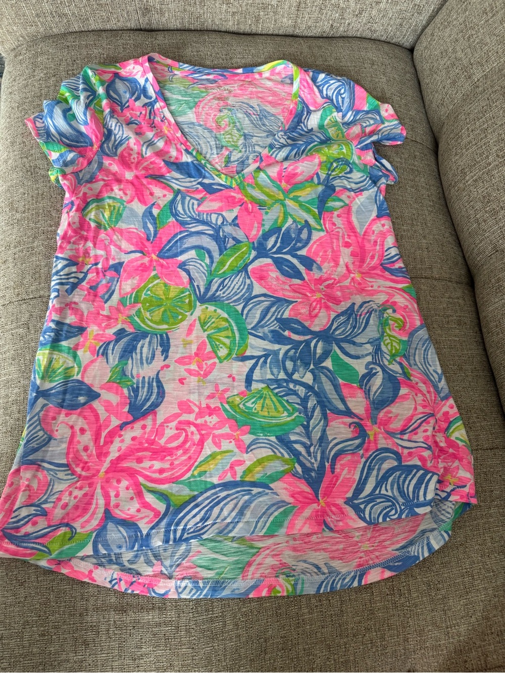 Lily Pulitzer Etta Top Havana Cocktail shirt